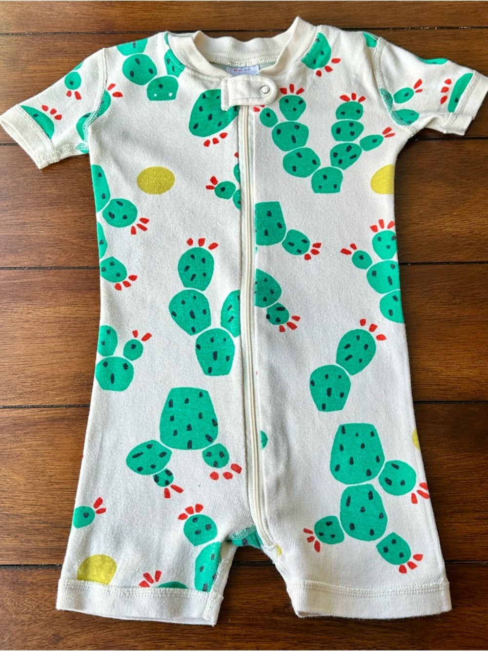 Hanna Andersson Cactus Shortie Zipper Pajamas | Size 2T